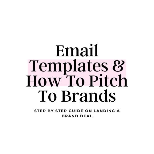Pitch Yourself To Brands - Email + DM Templates - Free Download